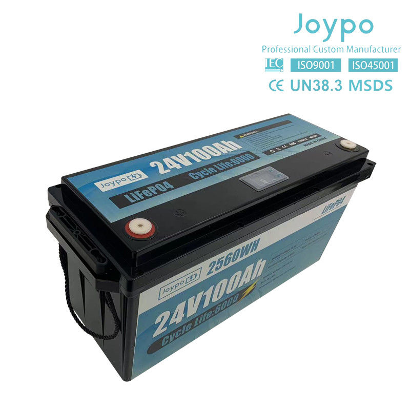 스마트 BMS 장수 24V 100Ah 리?? 이온 배터리 RV 캠퍼 Lifepo4 배터리 팩