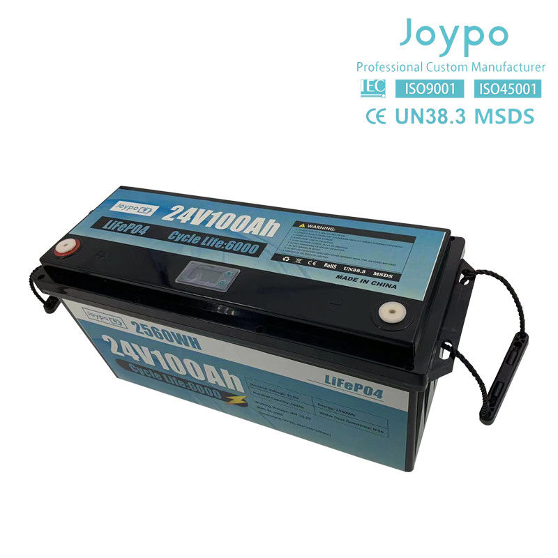 스마트 BMS 장수 24V 100Ah 리?? 이온 배터리 RV 캠퍼 Lifepo4 배터리 팩
