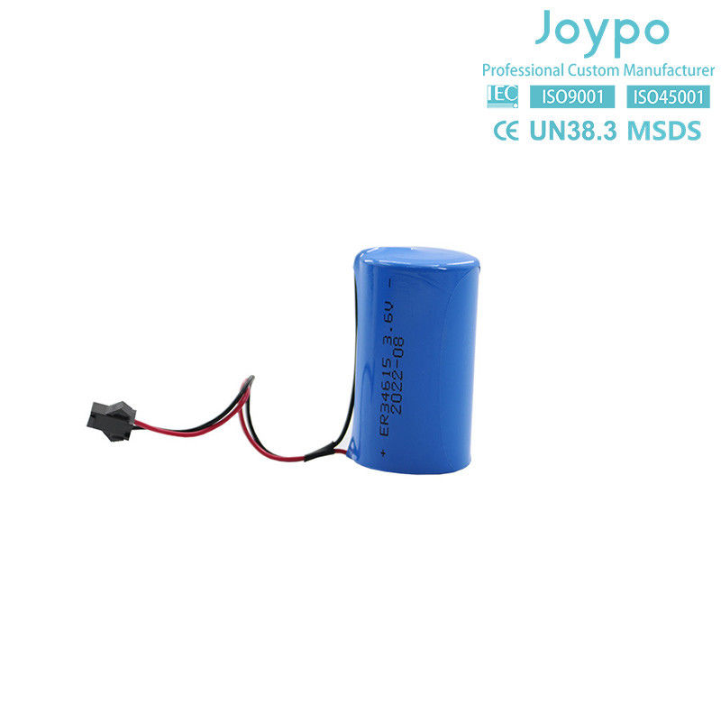 ER34615M 리?? 티오닐 클로라이드 배터리 3.6V 14500MAh 재충전 불가능한 나선형