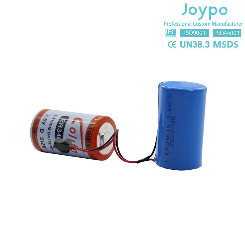 ER34615M 리?? 티오닐 클로라이드 배터리 3.6V 14500MAh 재충전 불가능한 나선형