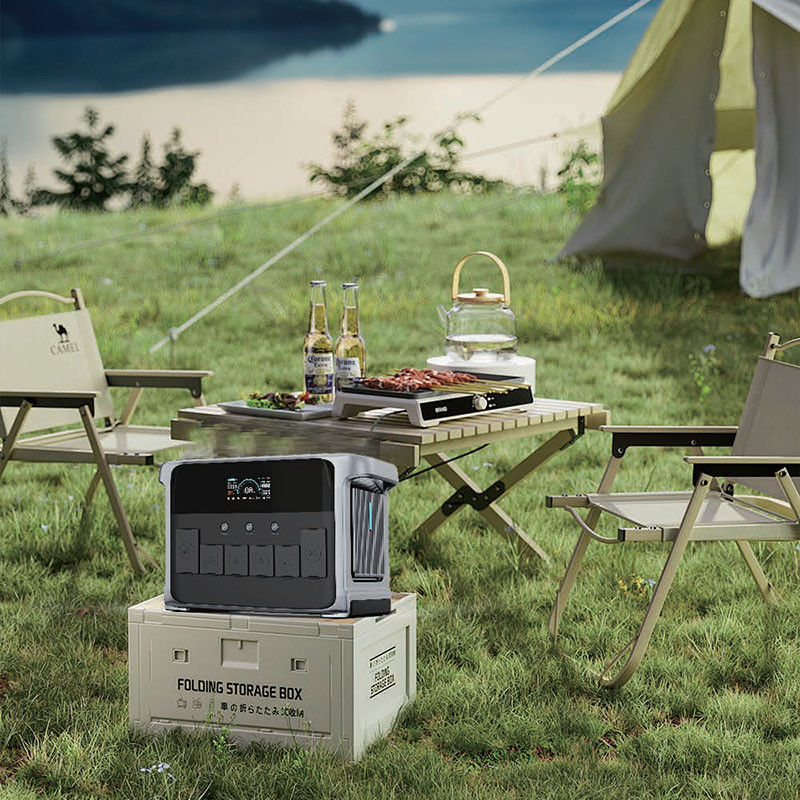 실내 실외 2160Wh LiFePO4 리?? 셀 휴대용 태양광 발전소 2400W 4800W 용량