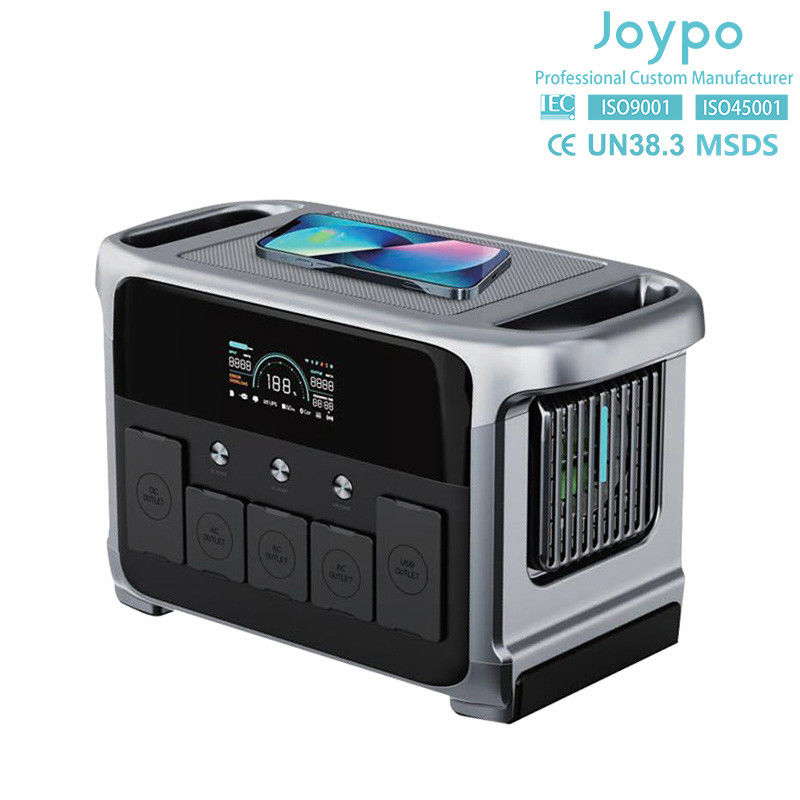 1200W 무선 충전 휴대용 태양 전지 발전기 리?? 철화강 배터리